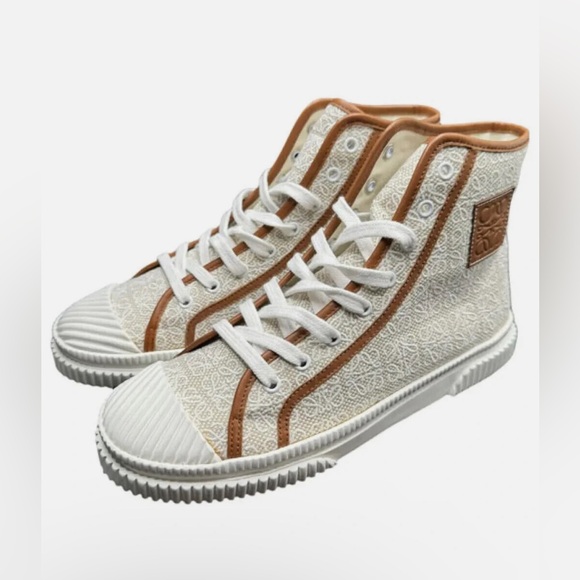 Loewe Shoes - LOEWE Cloth Lace Ups Anagram High Cut Shoes Size US 7 (approx)